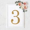 8 Inch | Gold Self-Adhesive Rhinestone Number Stickers for DIY Crafts - 3