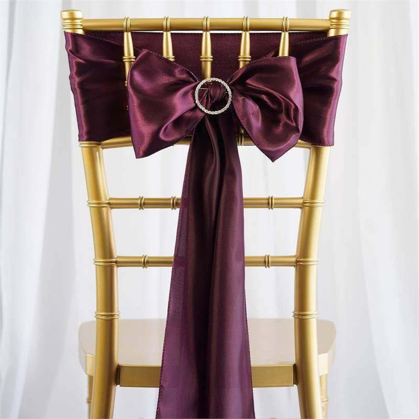 Eggplant Organza Chair Sash