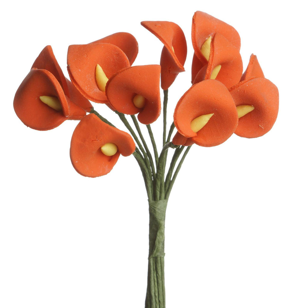144 EXTRA TOUCH Peacock - Spread Craft Lilies - Orange | eFavorMart