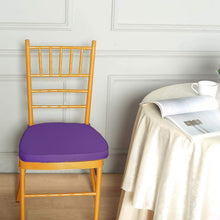 2inch Thick Purple Chiavari Chair Pad, Memory Foam Seat Cushion With Ties and Removable Cover