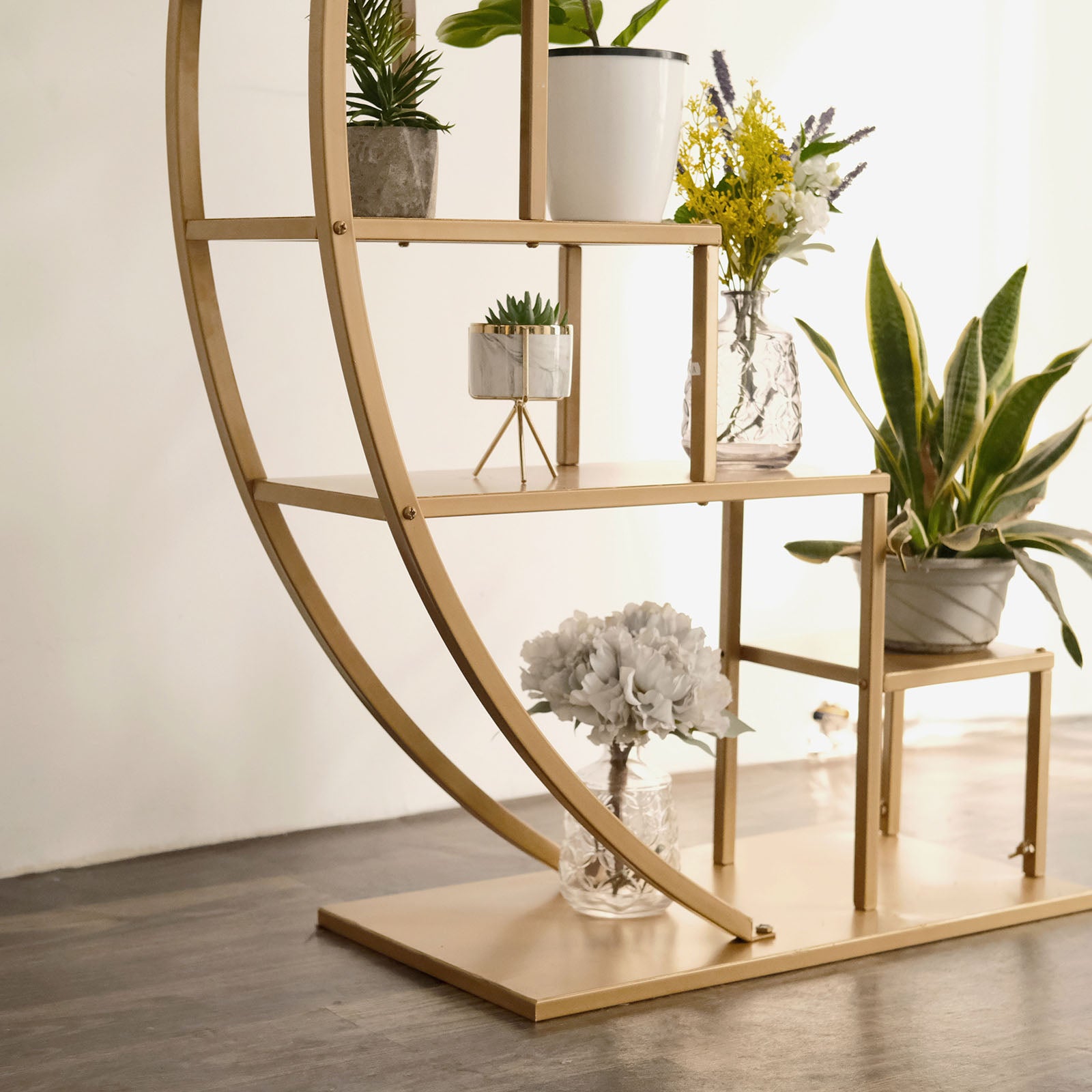 Metal Plant Stand 2-Shelf/4-Shelf Gold Plant Pot Stand for