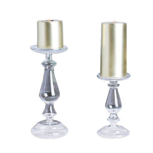 mercury glass candle holders