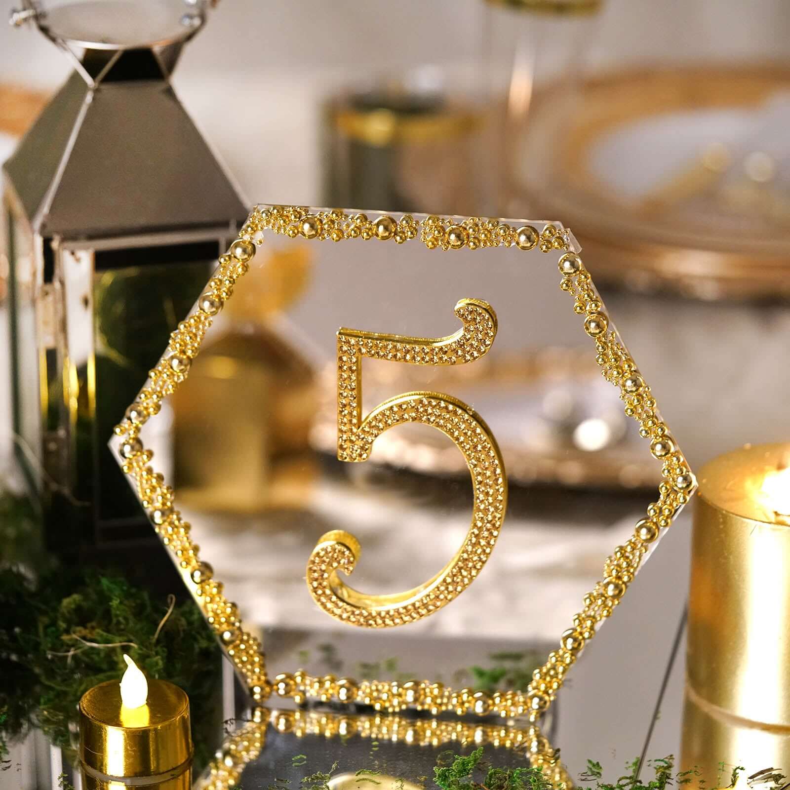 Mirror Wedding Centerpieces & Decor