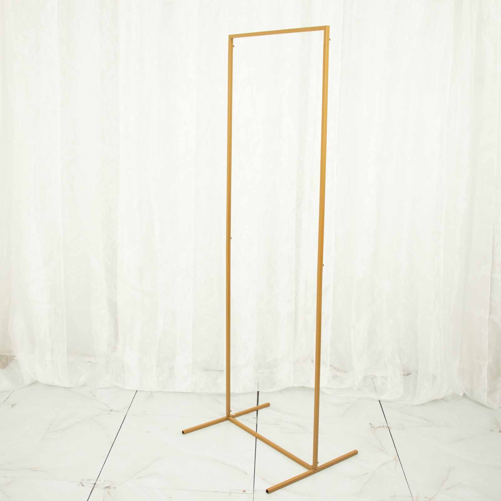 5.5ft Gold Metal Frame Wedding Arch, Backdrop Stand | eFavormart