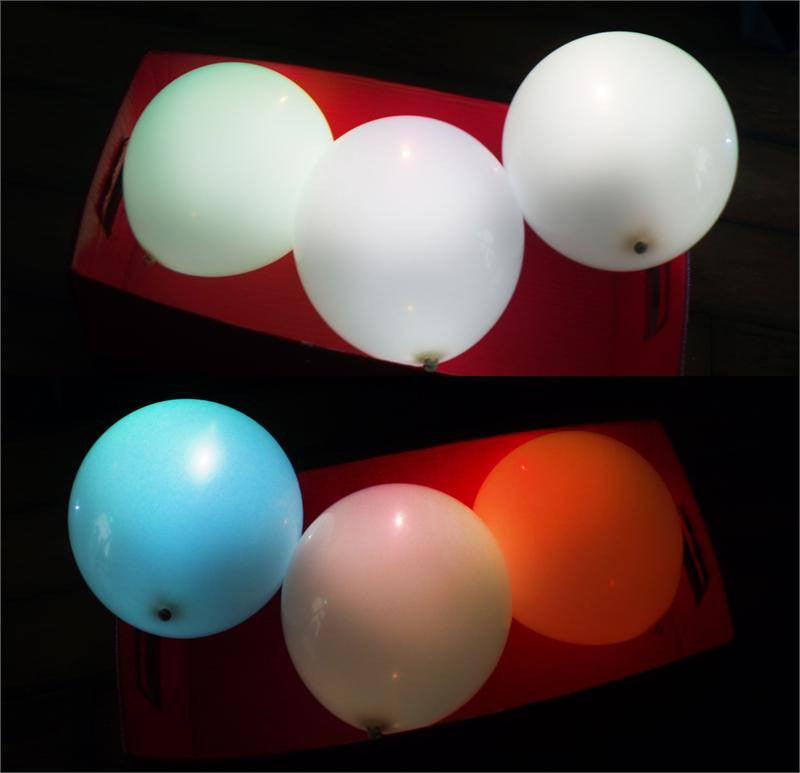 white glow in the dark balloons