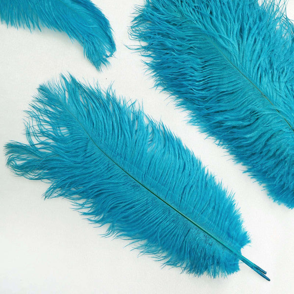 turquoise ostrich feathers