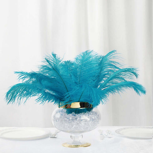 turquoise ostrich feathers