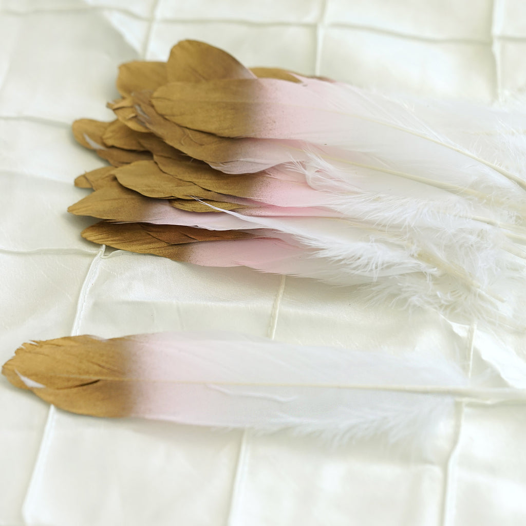 Dual Tone Real Goose Feathers - Craft Feathers for Party Decoration ...