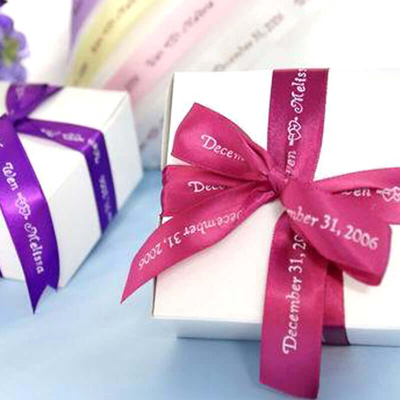 personalised wedding ribbon for favours