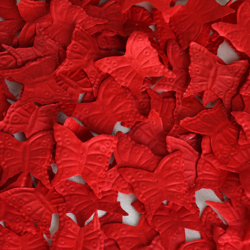 500 Pack | Red | Silk Butterfly Confetti | Party Table Scatters ...