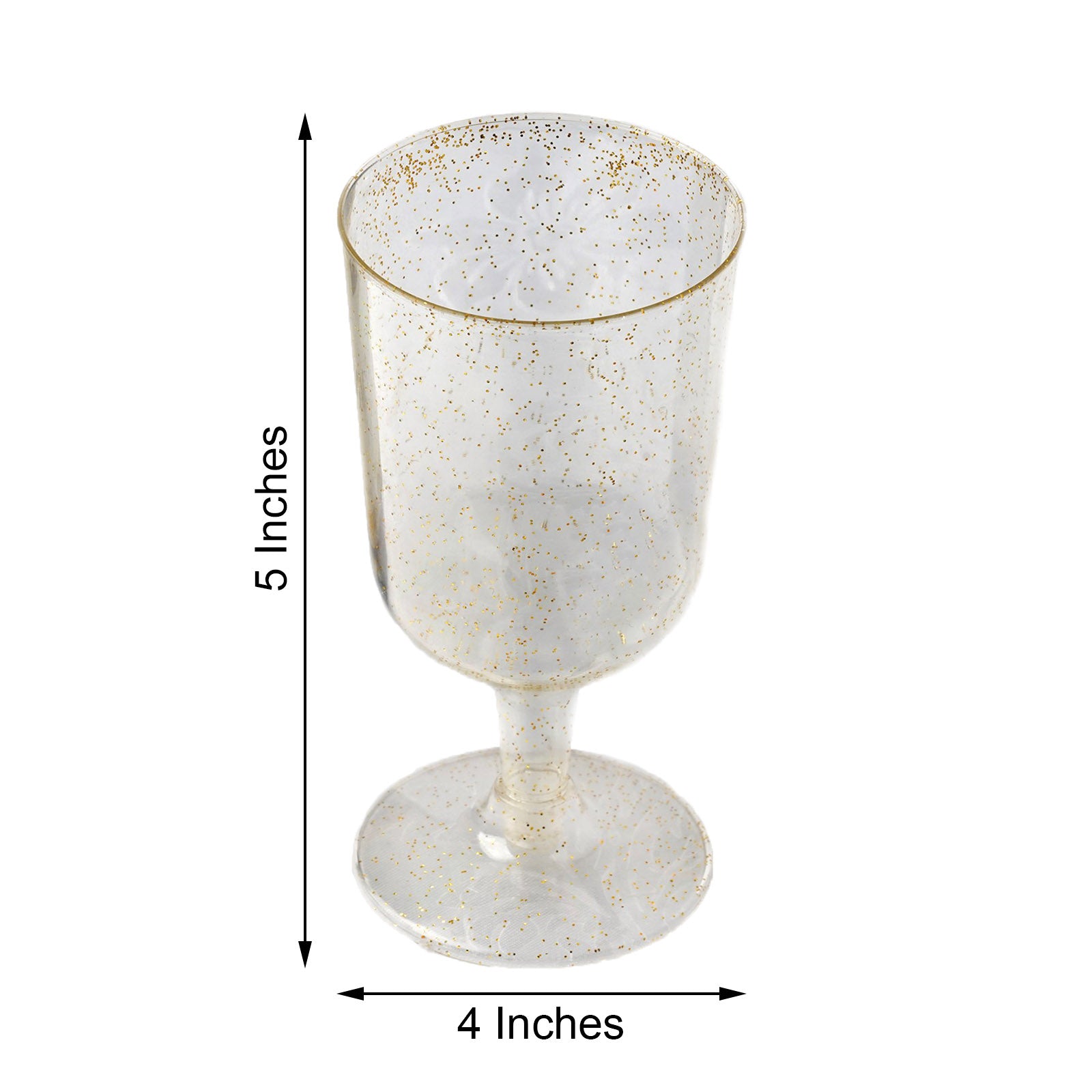 Efavormart 6 Pack 9 oz Clear Disposable Stemless Champagne Flutes with Gold  RIM Cylinder Glass