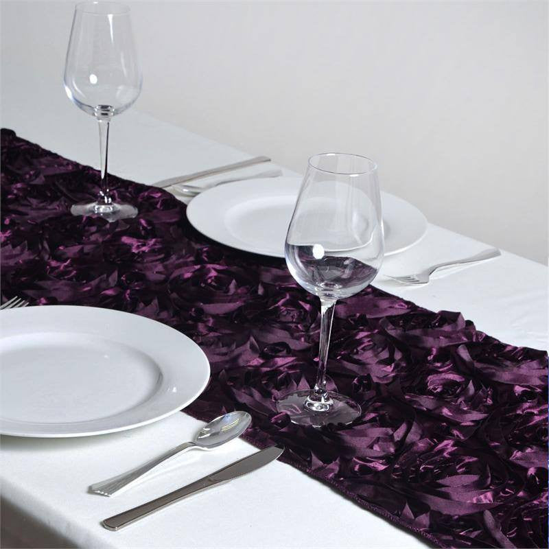 eggplant sequin table runners