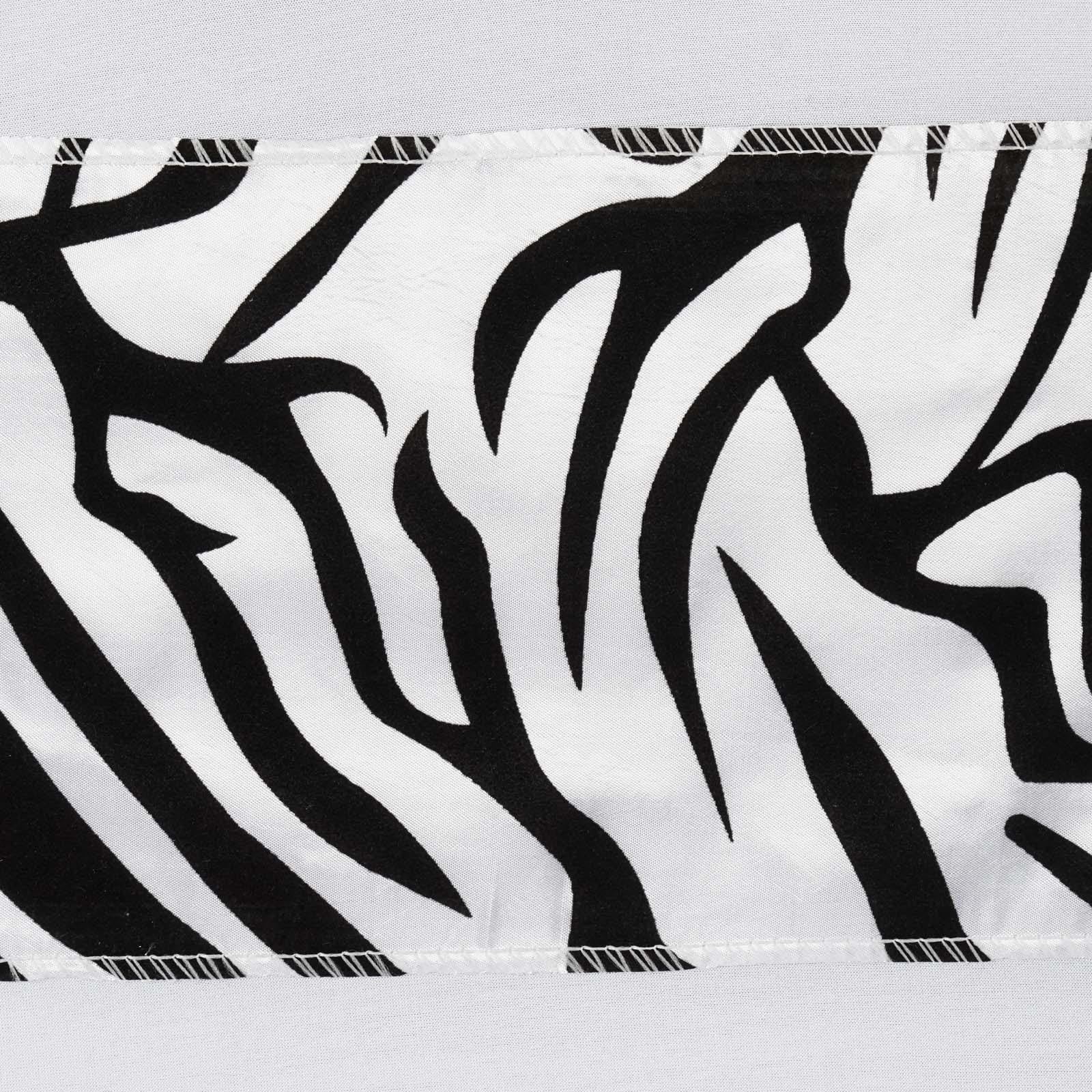 Taffeta Zebra Print Chair Sash - 6x108