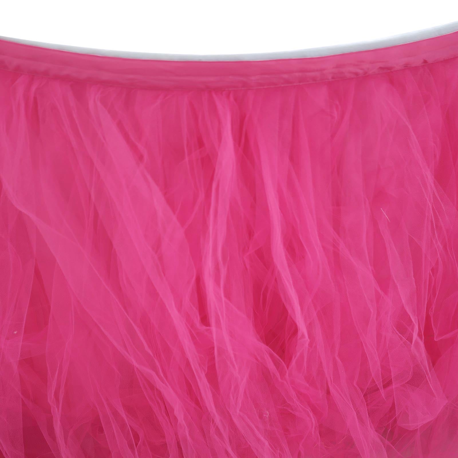 21ft 4 Layer Tulle Tutu Pleated Table Skirts Efavormart 