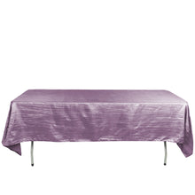 Violet Amethyst Accordion Crinkle Taffeta 60 Inch x 102 Inch Rectangle Tablecloth 