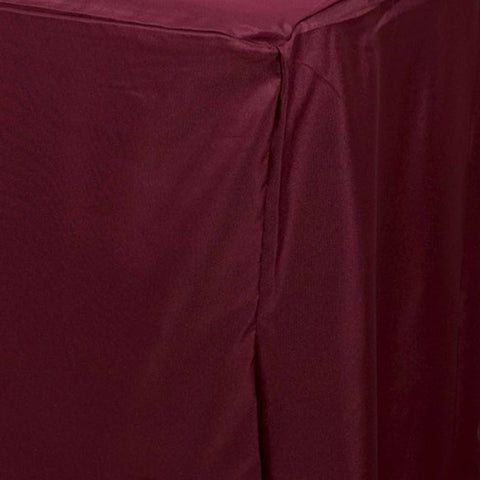 6FT Burgundy Fitted Polyester Rectangular Table Cover | eFavorMart