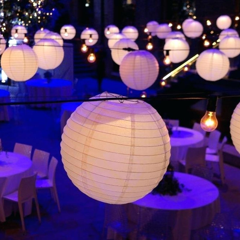 hanging paper lantern lights