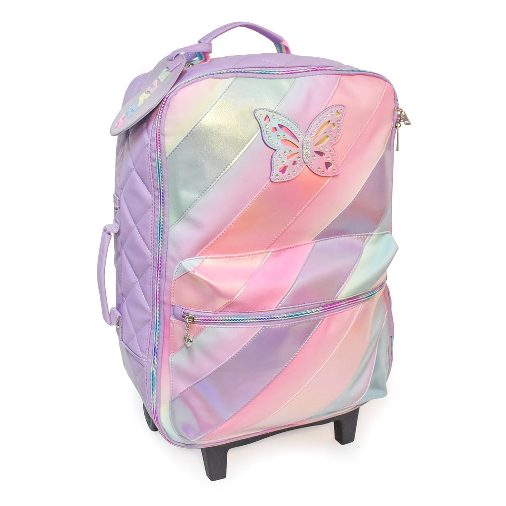 OMG Accessories Gwen Heart Tiara Rolling Luggage in Cotton Candy