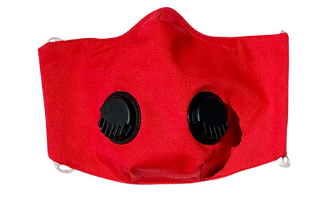 organic cotton vent mask red