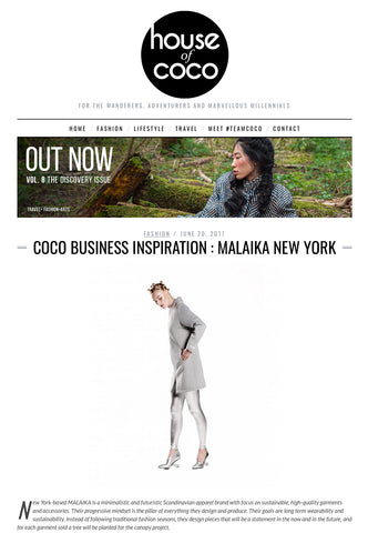 Malaika new york featured in house of coco business inspiration
