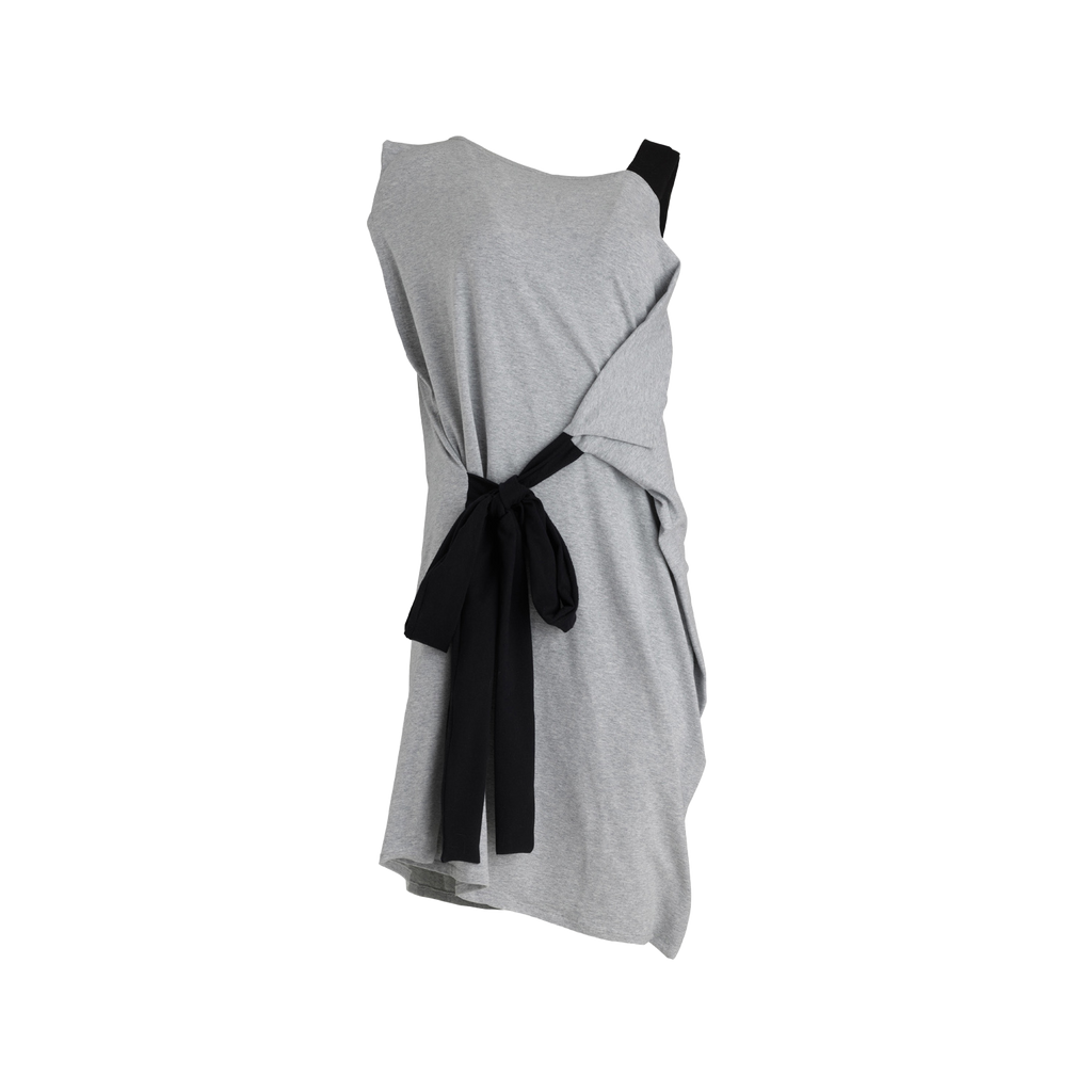 grey organic cotton dress made in the usa