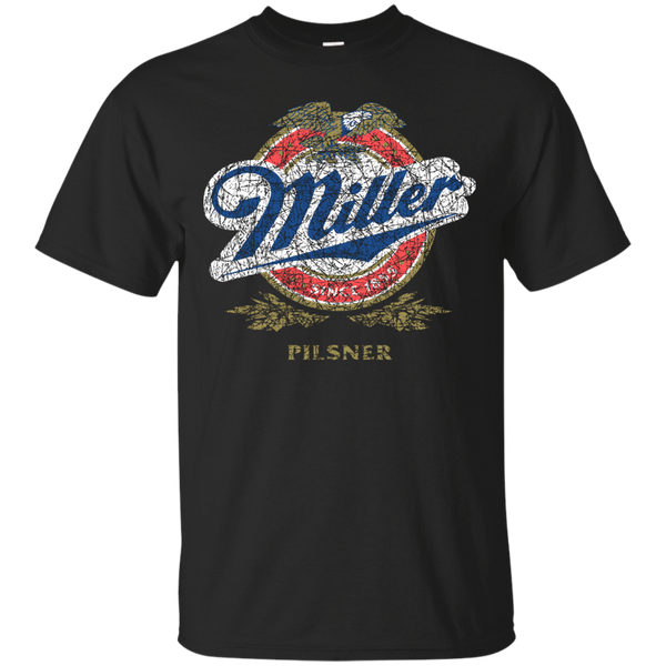 Miller Lite Beer T-Shirt Custom Designed Color Worn Label Pattern