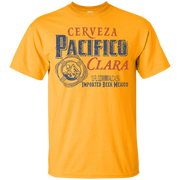 Pacifico Beer T Shirt Custom Designed Color Worn Label Pattern