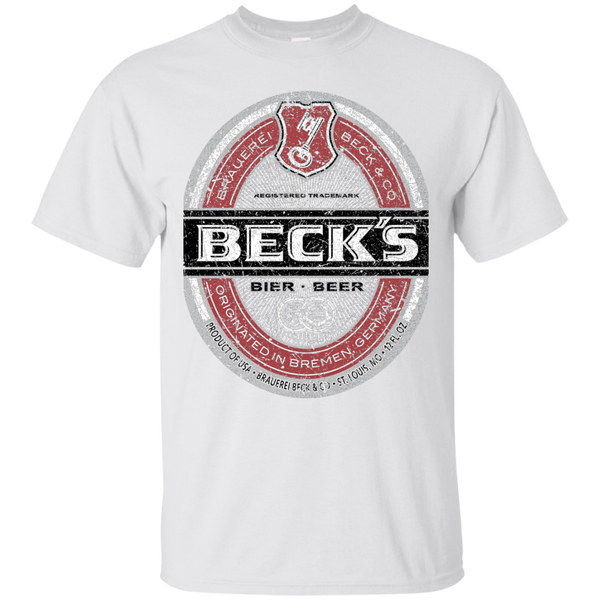 Becks Beer T-Shirt Custom Designed Color Worn Label Pattern ...