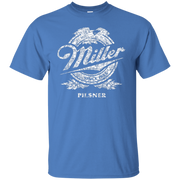 Miller Lite Beer T Shirt Custom Designed White Worn Label Pattern