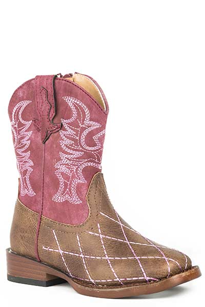 Roper Western Boots Girls Butterfly Child Pink 09-018-1201 ...