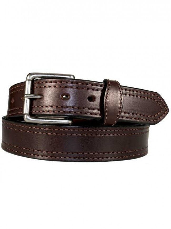 Gingerich Belts Men's Brown Double Stitched Leather Belt Style 8018-36 ...