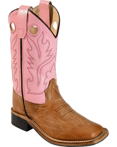 Pink square deals toe boots