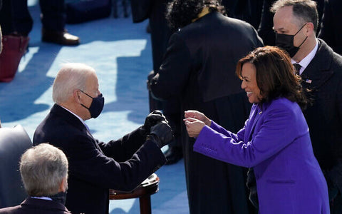 Joe Biden and Kamala Harris Fist Bump at the Inauguration 