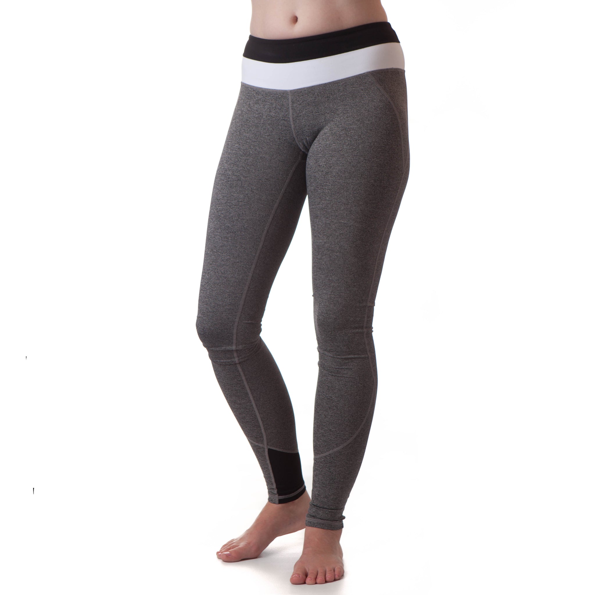 Extra Long Yoga Pants for Tall Women (Black/White) - Kindfolk Athletics