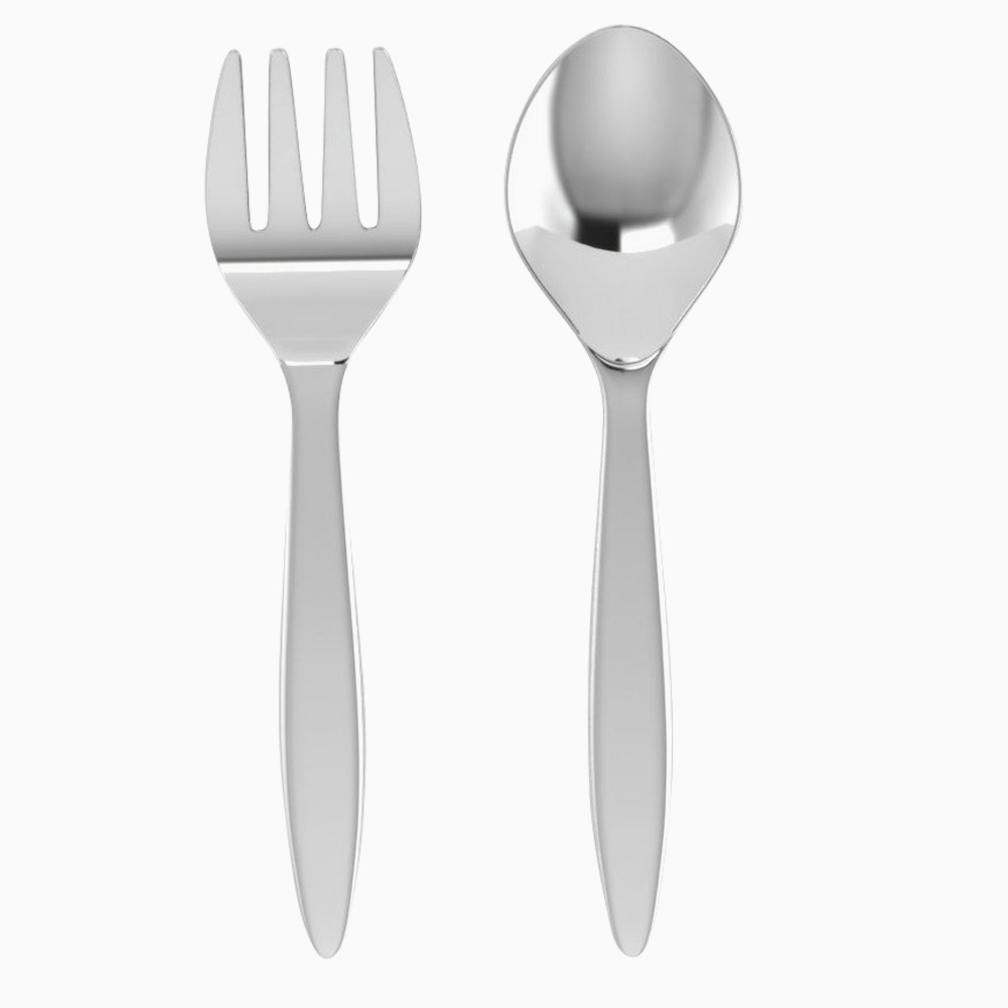 Sterling Silver Classic Baby Spoon & Fork set by Krysaliis All Silver