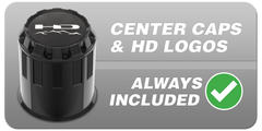 HD Trailer Center Caps & Logos Always Included