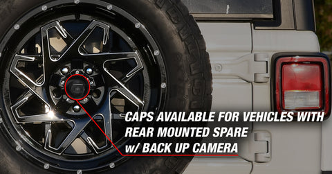 Center Caps for Vehicles with Rear Mounted Spare w/ Back Up Camera