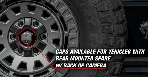 HD Off-Road Center Caps for Spare Wheel with Rear Back Up Camera