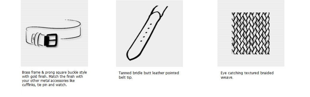 Label - Beige Braided Belt