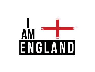 White T-shirt with 'I am England' Slogan and Flag