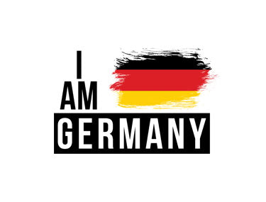 White T-shirt with 'I am Germany' Slogan and Flag