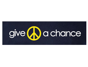 'Give Peace a Chance' Slogan with Yellow accent design