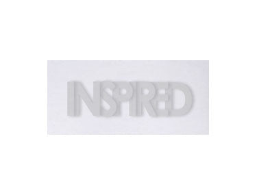 'Inspired' printed in grey graphic T-shirt design