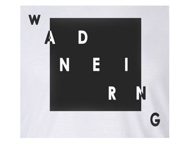  'Wandering' text graphic t-shirt design