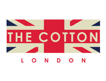 The Cotton London's branded t-shirt over union jack background