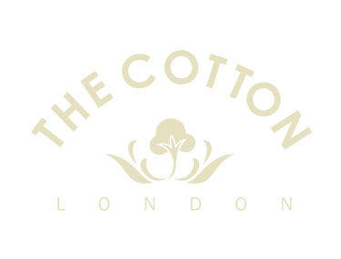 The Cotton London's branded navy t-shirt design