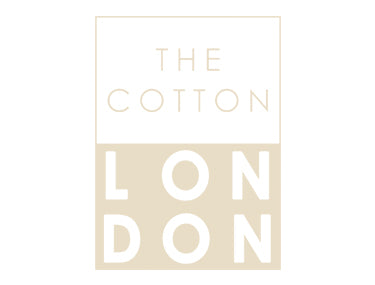 The Cotton London branded navy t-shirt design