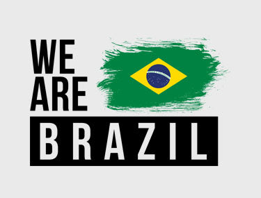 White T-shirt with 'We are Brazil' slogan and Flag