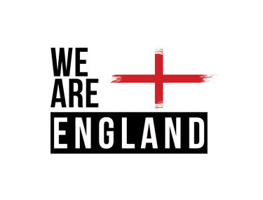 White T-shirt with 'We are England' Slogan and Flag