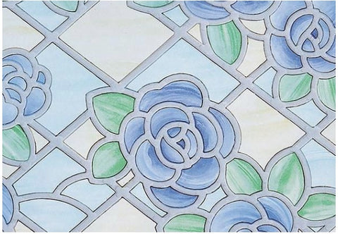 Blue Amiens Stained Glass Window Film